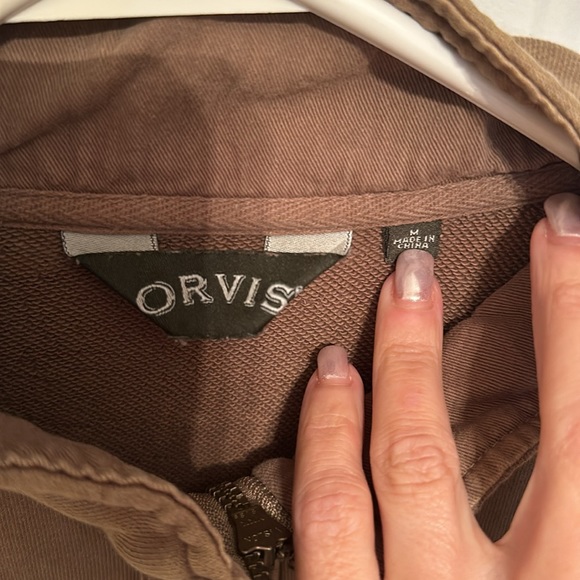 Vintage Orvis full zip men’s jacket light brown size medium - Picture 2 of 3